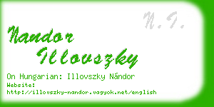nandor illovszky business card